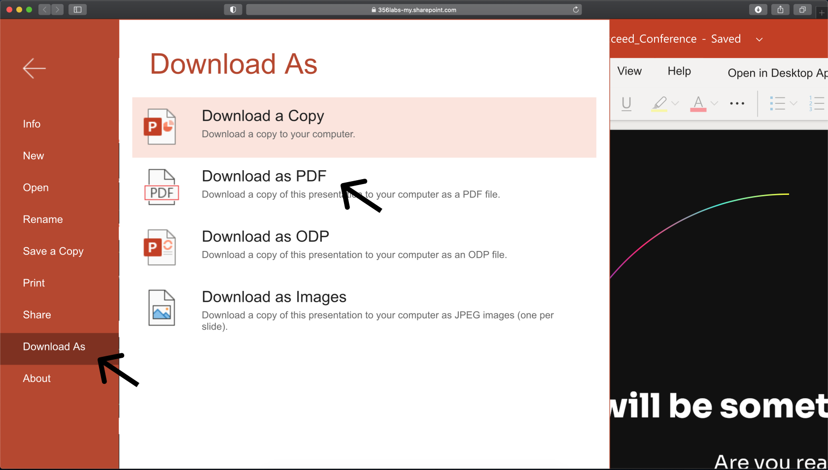 export a high quality pdf of ppt in powerpoint for mac